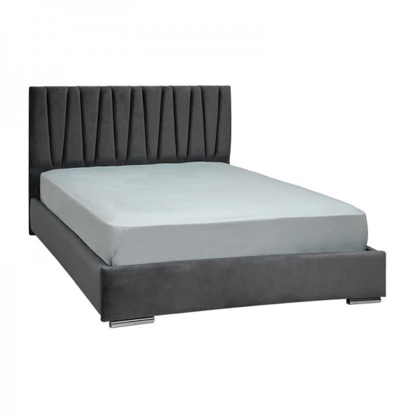 ΚΡΕΒΑΤΙ Fylliana Palermo ΑΝΘΡΑΚΙ ΧΡΩΜΑ ΥΦΑΣΜΑΤΟΣ 155x214x115εκ (140x200)