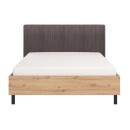 ΚΡΕΒΑΤΙ NUBIA 160 ARTISAN-ΓΚΡΙ ΥΦΑΣΜΑ 177x213x110εκ e.d.s