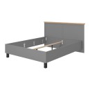 ΚΡΕΒΑΤΙ VALENCIA 160 ΓΚΡΙ-ARTISAN OAK-ΓΚΡΙ ΜΑΤ 182.5x208x103.5εκ (160x200)εκ