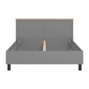 ΚΡΕΒΑΤΙ VALENCIA 160 ΓΚΡΙ-ARTISAN OAK-ΓΚΡΙ ΜΑΤ 182.5x208x103.5εκ (160x200)εκ