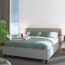 ΚΡΕΒΑΤΙ VALENCIA 160 ΓΚΡΙ-ARTISAN OAK-ΓΚΡΙ ΜΑΤ 182.5x208x103.5εκ (160x200)εκ