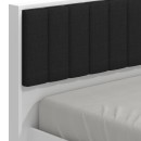 ΚΡΕΒΑΤΙ VARADERO 160 ΛΕΥΚΟ ΜΕ ΓΚΡΙ ΥΦΑΣΜΑ 175x206x92εκ