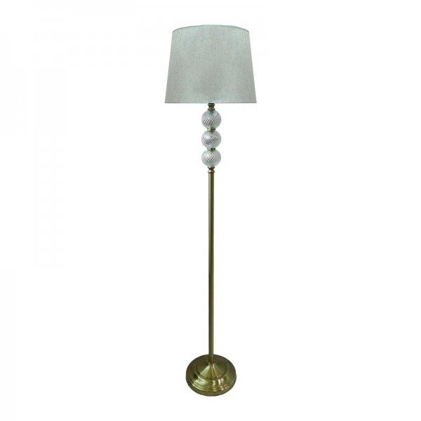 ΛΑΜΠΑ ΔΑΠΕΔΟΥ Fylliana FL25011 ΜΕΤΑΛΛΟ-ΓΥΑΛΙ ΧΡΥΣΟ-ΕΚΡΟΥ/ΜΠΕΖ ΧΡΩΜΑ Ε27 31x150εκ