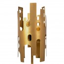 ΜΕΤΑΛΛΙΚΗ ΕΠΙΤΡΑΠΕΖΙΑ ΛΑΜΠΑ Fylliana FL630154 ΧΡΥΣΟ-ΜΑΥΡΟ ΧΡΩΜΑ 20x65εκ