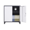 ΜΕΤΑΛΛΙΚΗ ΝΤΟΥΛΑΠΑ Fylliana Durango ΓΚΡΙ ΛΕΥΚΟ ΧΡΩΜΑ 90x40x100εκ