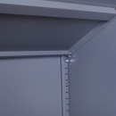 ΜΕΤΑΛΛΙΚΗ ΝΤΟΥΛΑΠΑ Fylliana Everet ΓΚΡΙ-ΛΕΥΚΟ 90x40x190εκ