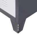 ΜΕΤΑΛΛΙΚΗ ΝΤΟΥΛΑΠΑ Fylliana Everet ΓΚΡΙ-ΛΕΥΚΟ 90x40x190εκ