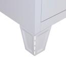 ΜΕΤΑΛΛΙΚΗ ΝΤΟΥΛΑΠΑ Fylliana Everet ΛΕΥΚΟ ΧΡΩΜΑ 90x40x190εκ