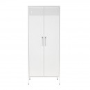 ΜΕΤΑΛΛΙΚΗ ΝΤΟΥΛΑΠΑ Fylliana Levi ΛΕΥΚΟ ΧΡΩΜΑ 70x35x170εκ