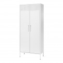 ΜΕΤΑΛΛΙΚΗ ΝΤΟΥΛΑΠΑ Fylliana Levi ΛΕΥΚΟ ΧΡΩΜΑ 70x35x170εκ