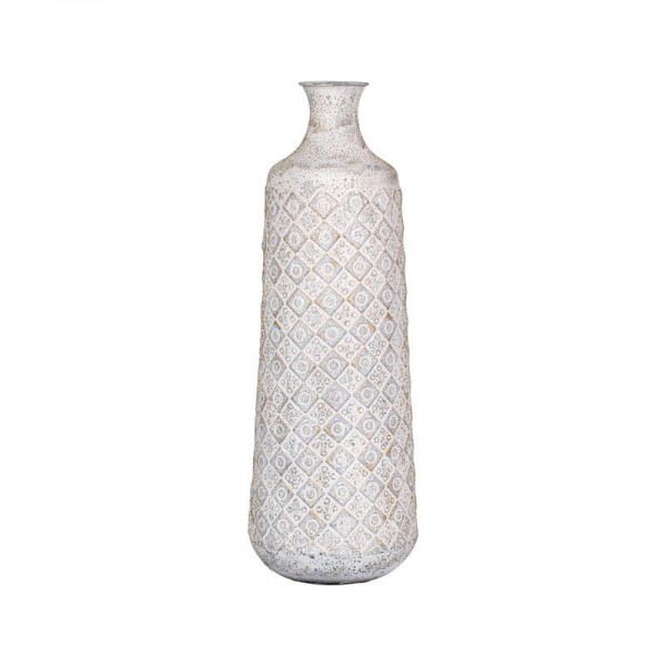 ΜΕΤΑΛΛΙΚΟ ΔΙΑΚΟΣΜΗΤΙΚΟ ΒΑΖΟ ΔΑΠΕΔΟΥ Fylliana FL0517 ΑΝΤΙΚΕ ΑΣΗΜΙ ΧΡΩΜΑ 23x23x63εκ