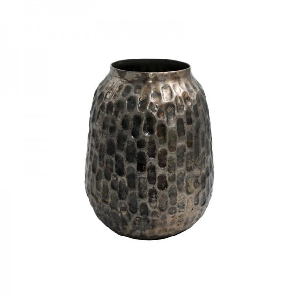 ΜΕΤΑΛΛΙΚΟ ΔΙΑΚΟΣΜΗΤΙΚΟ ΒΑΖΟ Fylliana FL1700 ΑΝΤΙΚΕ ΑΣΗΜΙ ΧΡΩΜΑ 23x27εκ