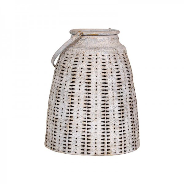 ΜΕΤΑΛΛΙΚΟ ΔΙΑΚΟΣΜΗΤΙΚΟ ΦΑΝΑΡΙ Fylliana FL0692 ΑΝΤΙΚΕ ΑΣΗΜΙ ΧΡΩΜΑ 23x23x29εκ