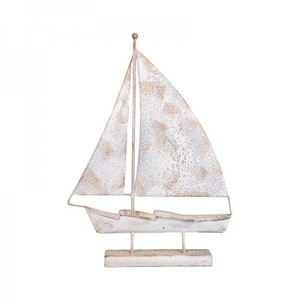 ΜΕΤΑΛΛΙΚΟ ΔΙΑΚΟΣΜΗΤΙΚΟ ΚΑΡΑΒΙ Fylliana FL0131 ΑΝΤΙΚΕ ΑΣΗΜΙ ΧΡΩΜΑ 31x6x44εκ