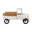 ΜΕΤΑΛΛΙΚΟ ΔΙΑΚΟΣΜΗΤΙΚΟ RETRO ΦΟΡΤΗΓΟ ΜΕ ΚΑΡΟΤΣΑ Fylliana Truck ΜΠΕΖ ΧΡΩΜΑ 101x56x63εκ