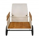 ΜΕΤΑΛΛΙΚΟ ΔΙΑΚΟΣΜΗΤΙΚΟ RETRO ΦΟΡΤΗΓΟ ΜΕ ΚΑΡΟΤΣΑ Fylliana Truck ΜΠΕΖ ΧΡΩΜΑ 101x56x63εκ