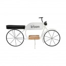 ΜΕΤΑΛΛΙΚΟ ΔΙΑΚΟΣΜΗΤΙΚΟ RETRO ΜΟΤΟΣΥΚΛΕΤΑ Fylliana Bloom ΛΕΥΚΟ-ΜΑΥΡΟ ΧΡΩΜΑ 188x57x103εκ