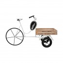 ΜΕΤΑΛΛΙΚΟ ΔΙΑΚΟΣΜΗΤΙΚΟ RETRO ΤΡΙΚΥΚΛΟ ΜΕ ΚΑΡΟΤΣΑ Fylliana Grocery ΛΕΥΚΟ-ΜΑΥΡΟ ΧΡΩΜΑ 151x56x89εκ