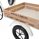 ΜΕΤΑΛΛΙΚΟ ΔΙΑΚΟΣΜΗΤΙΚΟ RETRO ΤΡΙΚΥΚΛΟ ΜΕ ΚΑΡΟΤΣΑ Fylliana Grocery ΛΕΥΚΟ-ΜΑΥΡΟ ΧΡΩΜΑ 151x56x89εκ