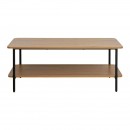 ΜΕΤΑΛΛΙΚΟ ΤΡΑΠΕΖΙ ΣΑΛΟΝΙΟΥ Fylliana FL2504 BLACK OAK ΧΡΩΜΑ 100x50x40εκ