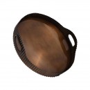 ΜΕΤΑΛΛΙΚΟΣ ΣΤΡΟΓΓΥΛΟΣ ΔΙΣΚΟΣ Fylliana FL25193 ΜΠΡΟΝΖΕ ΧΡΩΜΑ 36x8εκ