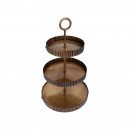 ΜΕΤΑΛΛΙΚΟΣ ΣΤΡΟΓΓΥΛΟΣ ΤΡΙΟΡΟΦΟΣ ΔΙΣΚΟΣ Fylliana FL25198 ΜΠΡΟΝΖΕ ΧΡΩΜΑ 28x51εκ