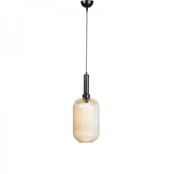 ΜΟΝΟΦΩΤΟ ΚΡΕΜΑΣΤΟ ΦΩΤΙΣΤΙΚΟ ΟΡΟΦΗΣ Fylliana AMBER ΓΥΑΛΙ ΧΡΩΜΑ Ε27 20x32εκ