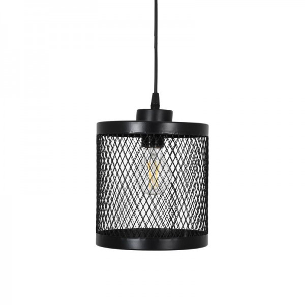 ΜΟΝΟΦΩΤΟ ΜΕΤΑΛΛΙΚΟ ΦΩΤΙΣΤΙΚΟ ΟΡΟΦΗΣ Fylliana ΜΕ ΚΑΠΕΛΟ ΠΛΕΓΜΑ ΜΑΥΡΟ ΧΡΩΜΑ 18x20εκ Ε27