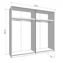 ΝΤΟΥΛΑΠΑ ALERIA 220 OG h205 ΛΕΥΚΟ ΧΡΩΜΑ 220x61x205εκ