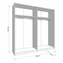ΝΤΟΥΛΑΠΑ ARBELA 220 OG h217 LIGHT PORT ΟΑΚ ΧΡΩΜΑ 220x61x218εκ
