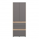 ΝΤΟΥΛΑΠΑ ARDERIN 2K3F h207 ARTISAN OAK-ΓΚΡΙ ΓΡΑΦΙΤΗΣ 79x52x208εκ