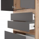 ΝΤΟΥΛΑΠΑ ARDERIN 2K3F h207 ARTISAN OAK-ΓΚΡΙ ΓΡΑΦΙΤΗΣ 79x52x208εκ