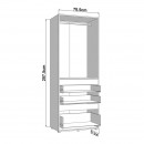 ΝΤΟΥΛΑΠΑ ARDERIN 2K3F h207 ARTISAN OAK-ΛΕΥΚΟ 79x52x208εκ