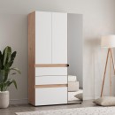 ΝΤΟΥΛΑΠΑ ARDERIN 3K3F1O h207 ARTISAN OAK-ΛΕΥΚΟ 117x52x208εκ