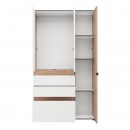 ΝΤΟΥΛΑΠΑ ARDERIN 3K3F1O h207 ARTISAN OAK-ΛΕΥΚΟ 117x52x208εκ