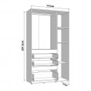 ΝΤΟΥΛΑΠΑ ARDERIN 3K3F1O h207 ARTISAN OAK-ΛΕΥΚΟ 117x52x208εκ