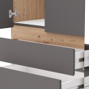 ΝΤΟΥΛΑΠΑ ARDERIN 4K3F1O h207 ARTISAN OAK-ΓΚΡΙ ΓΡΑΦΙΤΗΣ 155x52x208εκ