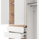 ΝΤΟΥΛΑΠΑ ARDERIN 4K3F1O h207 ARTISAN OAK-ΛΕΥΚΟ 155x52x208εκ