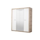 ΝΤΟΥΛΑΠΑ Astor 4K2O Grey Oak -Λευκή Λάκα 179.5x55.5x204εκ