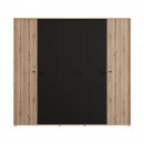 ΝΤΟΥΛΑΠΑ AVIGNON 5K h211 ARTISAN OAK-ΜΑΥΡΟ ΧΡΩΜΑ 228x55x211εκ