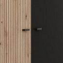 ΝΤΟΥΛΑΠΑ AVIGNON 5K h211 ARTISAN OAK-ΜΑΥΡΟ ΧΡΩΜΑ 228x55x211εκ