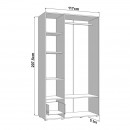ΝΤΟΥΛΑΠΑ CAMPSIE 3K1F1O h207 ARTISAN OAK ΧΡΩΜΑ 118x52x208εκ