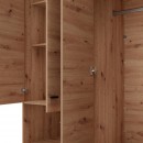 ΝΤΟΥΛΑΠΑ CAMPSIE 4K1F1O h207 ARTISAN OAK ΧΡΩΜΑ 155x52x208εκ