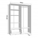 ΝΤΟΥΛΑΠΑ CAMPSIE 4K1F1O h207 ARTISAN OAK ΧΡΩΜΑ 155x52x208εκ