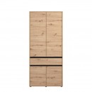 ΝΤΟΥΛΑΠΑ CORBETT 2K1F h211 ARTISAN OAK/ΜΑΥΡΟ ΜΑΤ ΧΡΩΜΑ 93x55x211εκ