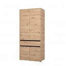 ΝΤΟΥΛΑΠΑ CORBETT 2K1F h211 ARTISAN OAK/ΜΑΥΡΟ ΜΑΤ ΧΡΩΜΑ 93x55x211εκ