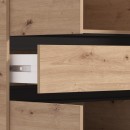 ΝΤΟΥΛΑΠΑ CORBETT 2K1F h211 ARTISAN OAK/ΜΑΥΡΟ ΜΑΤ ΧΡΩΜΑ 93x55x211εκ
