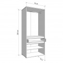 ΝΤΟΥΛΑΠΑ CORBETT 2K1F h211 ARTISAN OAK/ΜΑΥΡΟ ΜΑΤ ΧΡΩΜΑ 93x55x211εκ
