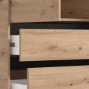 ΝΤΟΥΛΑΠΑ CORBETT 2K3F h211 ARTISAN OAK/ΜΑΥΡΟ ΜΑΤ ΧΡΩΜΑ 93x55x211εκ