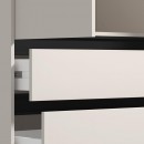 ΝΤΟΥΛΑΠΑ CORBETT 2K3F h211 CASHMERE/ΜΑΥΡΟ ΜΑΤ ΧΡΩΜΑ 93x55x211εκ